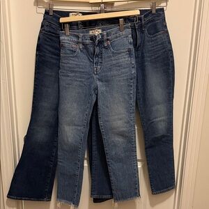 Bundle Set of 4 pairs Madewell Blue Jeans size 23P